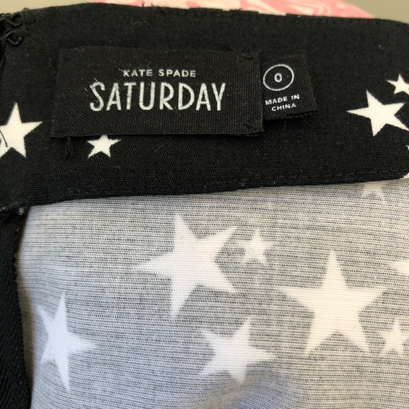 Brand New Kate Spade Saturday Black Circle Skirt with Star Print, US 0 fits S - Picture 5 of 8
